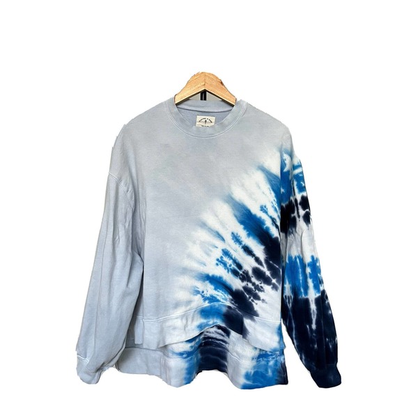 ELECTRIC & ROSE Time to Live Wave Tie Dye Sweatshirt Womens Size XS Hippie Cool - Picture 1 of 5